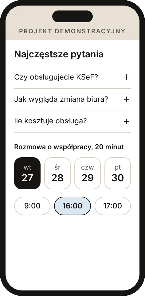 Najczęstsze pytania i wybór terminu rozmowy