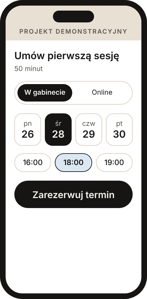 Wybór formy wizyty i terminu
